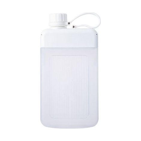 Bottle water flat and portable square for trip in full air, bottle water of pocket portable, bottle water of sport flat and creative, simple, white, 450 ml (1/5)