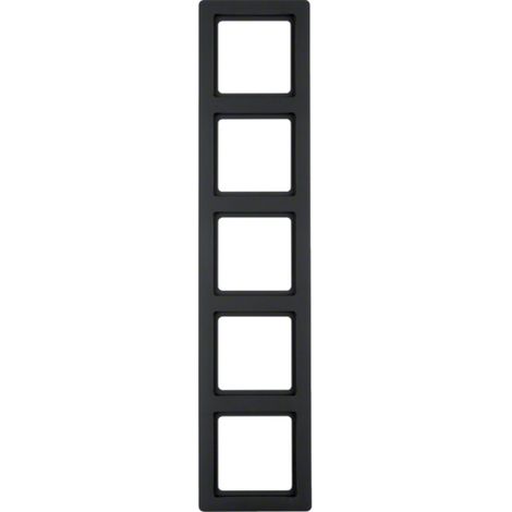 Berker Q.1 cadre 5 éléments anthracite finition velours (1/3)