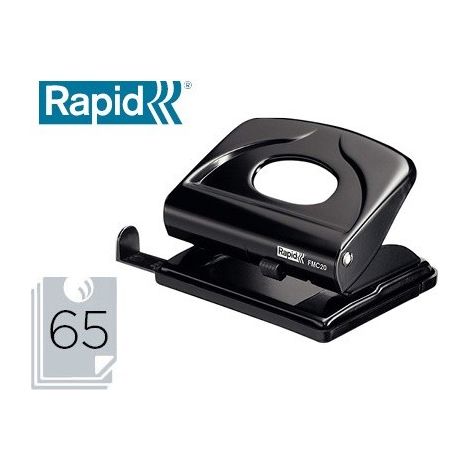 Taladrador rapid fmc20 metalico color negro capacidad 20 hojas