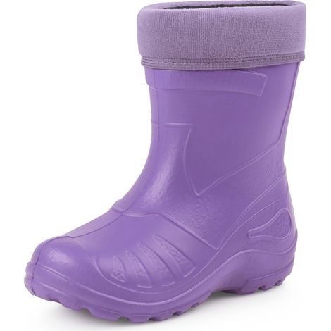 Ladeheid EVA Bottes de Pluie Unisexe Enfant Fille Garçon KL050 (Violet, 33 EU)