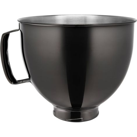 Bol décoratif KitchenAid Artisan 5 en acier inoxydable 4,8 L, couleur : noir brillant (1/5)