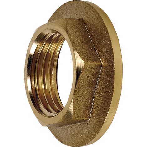 Lot de 10 contre-écrous à plateau 9G laiton à visser - femelle 3/8'' (12/17) - Thermador