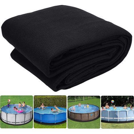Protection de Fond de Piscine pour Liner - Tapis Sol Sous Piscine en Feutre Diamètre 4.6m Antidérapant Protecteur (1 Tapis) (1/4)