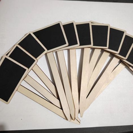 Lot de 20 Étiquettes en Bois pour Jardin - Pour Plantes d'Intérieur et d'Extérieur, Herbes, Fleurs, Légumes en Pot