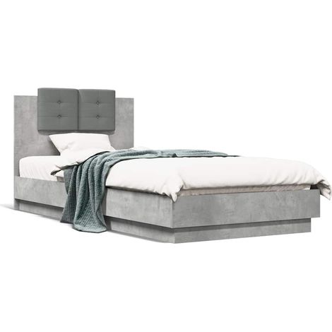Maison Exclusive - Giroletto Testiera Grigio Cemento 90x200 cm Legno Multistrato (1/5)