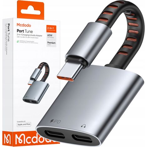 Cavo adattatore Mcdodo da USB-C a USB-C 2X TYPE C 2IN1 OTG 60W (1/5)