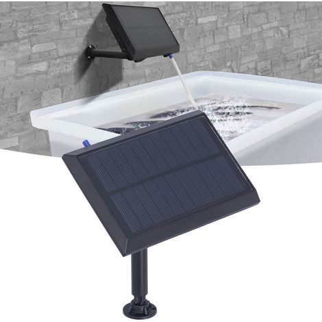 Aérateur solaire double usage pour bassins à poissons, montage au sol ou mural, oxygénateur solaire intégré, pompe à air rechargeable par USB CC (1/5)