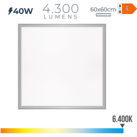 Panel LED, 40W, 4300lm, RA80, 60x60cm, 6400K, luz fría  85761 (1/5)