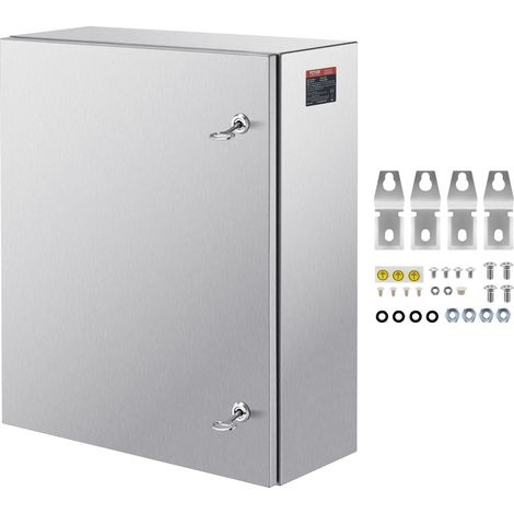 Coffret Électrique en Acier Inoxydable, Armoire Électrique 60x50x20 cm Boîtier Mural Étanche IP66 avec Plaque de Montage, Charnière de Verrou pour Équipements Électroniques Électriques Extérieur (1/5)