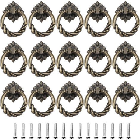 15-teiliges Set Türgriffe, Schubladengriffe und bronzene Schrankgriffe für Küchenmöbel, Schrank- und Schubladentüren (1/5)