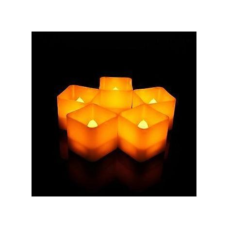 SZTXJ 12 blinkende, flammenlose LED-Kerzen – Warmweiß – Weihnachts- und Halloween-Dekorationen (S)