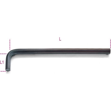 CHIAVI MASCHIO ESAGONALE PIEGATE TIPO LUNGO BRUNITE MM 2 ART. 96L