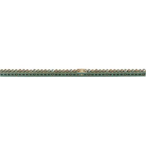 Barrette laiton sans socle L242mm 29X10-16mm univers+support et connexion 250 A HAGER K159