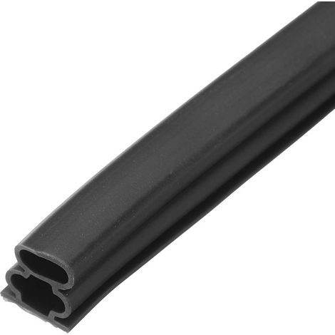 Joint d'étanchéité en caoutchouc pour porte, 6 m, en forme de D, pour cadre de porte et fenêtre, bande d'étanchéité autocollante et étanche pour espace de 8,9 à 11,4 cm, noir (1/5)