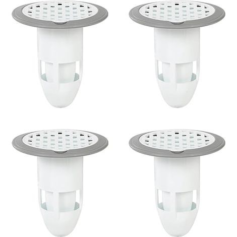 A set of 4 shower plugs with anti-odor connectors, suitable for bathrooms, kitchens and toilets. (1/4)