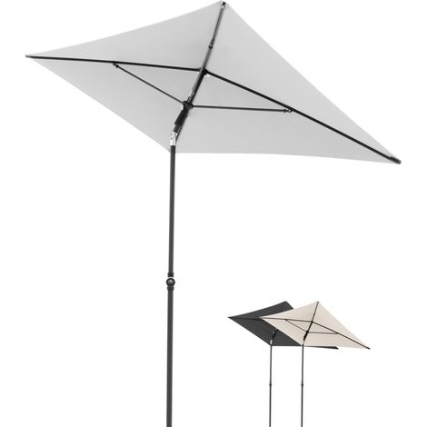 Parasol Rethink 180x120 cm, Gris clair, parasol balcon avec housse (1/5)