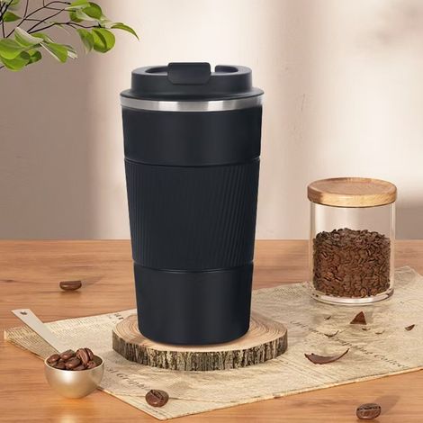 Tasse à café de voyage d'isolation en acier inoxydable tasse à café imperméable de voiture sans bisphénol A tasse à café avec couvercle pour l'isolation thermique et la conservation du froid (510ml, n (1/5)