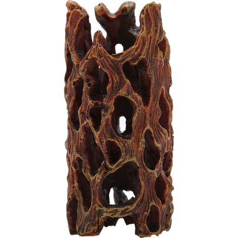 Simulation de tronc d'arbre creux d'aquarium, résine décorative, cachette, grotte, ornement d'aquarium pour serpents et lézards (1/5)