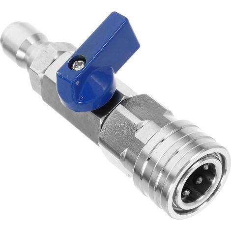 Interrupteur De Soupape En Acier Inoxydable Robinet à Tournant Sphérique 3/8 Vanne De Pièces De Nettoyage Rapide Nettoyeur Haute Pression Vanne à Billes Plastique (1/5)