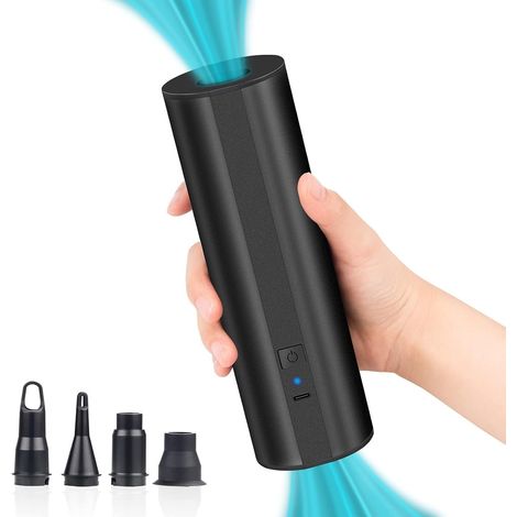 Gonfleur Electrique Paddle, Pompe Electrique Matelas Gonflable, Gonfleur Électrique Rechargeable pour Paddle, Matelas, Kayak, Pompe à Air Électrique Portable avec 4 Buses