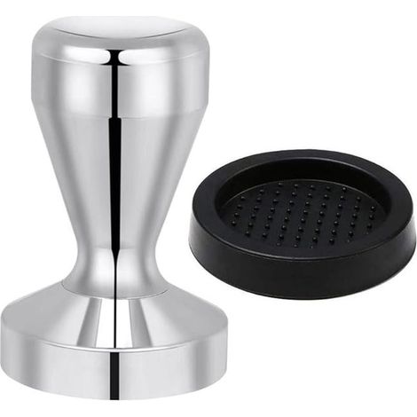royaluxe - Presse à Café 51 mm en 430 Acier Inoxydable, Presseur Café, Espresso Café Sabotage Accessoires de Cuisine avec Coussin en Silicone (1/4)