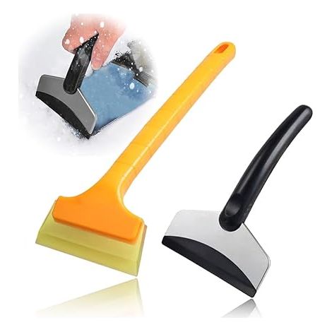 4PCS Grattoir à Glace pour Voiture, Gratte-Glace Voiture Pelle à Neige sans Trace Portable,Dégivrer Les Pare-Brise et Les Vitres Pelle à Neige, Multifonctionnel Raclette Givre Antigivre