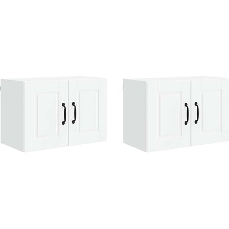 Maison Exclusive - Armadietto a muro PORTO 2 pz Bianco Legno ingegnerizzato (1/5)