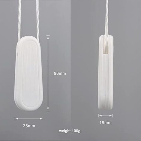 Poids de Cordon de Rideau, Lot de 2 pendentifs en Plastique pour Stores verticaux et Rideaux - Blanc (1/3)