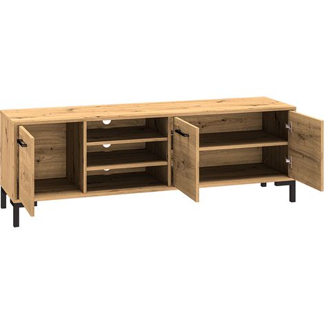 TV Lowboard, Artisan Eiche Nb., NASSAU-131, B/H/T ca. 155/52/40 cm (1/5)