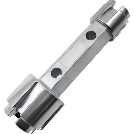 Clé de vidange pour baignoires, clé de vidange robuste en alliage d'aluminium, pour l'installation et le retrait de la plupart des bondes de salle de bain et de douche. (1/5)
