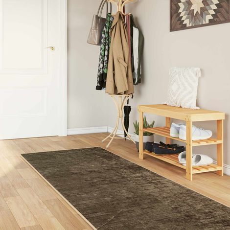 vidaXL Rug Runner MARSA Forest Green 100 x 300 cm Polyester and PVC