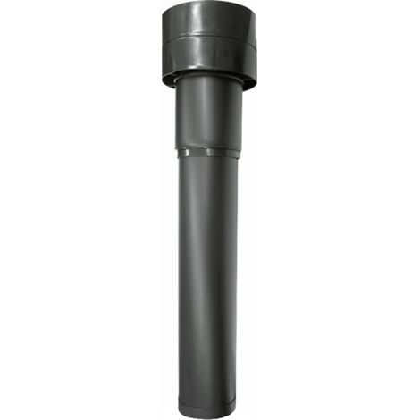 Wolf Traverse de toit DN125 isolée, L:1159mm, noire, pour CWL, 2575801