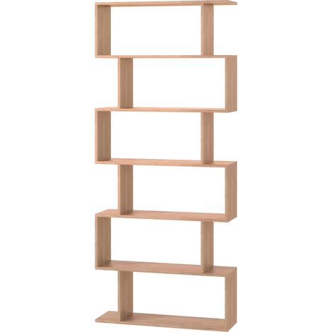 Modernes Bücherregal aus Holz mit 6 Regalböden für Zuhause und Büro (1/5)