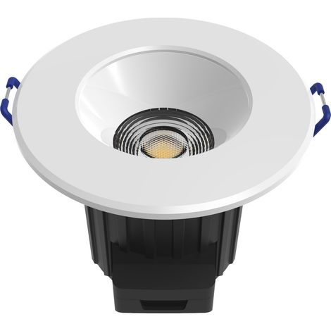 Spot dimmable spécial Salle de Bains (9W 520lm 2700K 38Â°) - Blanc et chrome - Voltman