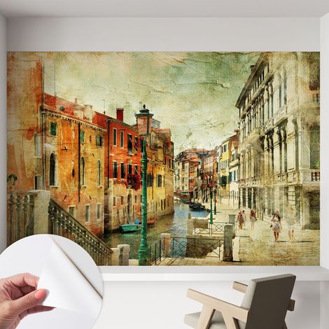 Fotomurale adesivo stickers - murali decorativo - soggiorno moderno - effetto realistico - Impressione urbana 152x104 cm (1/5)