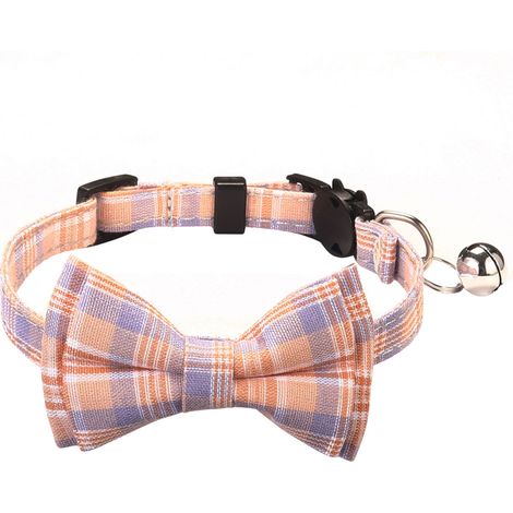 1 collier pour chien, ajustable, en tissu, avec nœud papillon, pour petits chiens, chiots et chats (1/5)