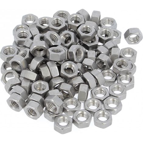 Sachet de 100 Ecrous Hu M5 Inox A2 DIN 934