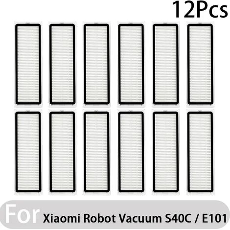 (Lavande) Compatible avec (Aspirateur robot Xiaomi S40C / E101 - Kit de pièces détachées et accessoires - Brosse latérale principale - Filtre HEPA (1/4)