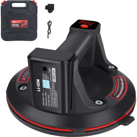 Ventosa eléctrica, alta potencia de succión, batería de larga duración, color negro. (1/2)