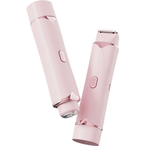 Set rasoio elettrico 2 in 1, rifinitore per zona bikini da donna, adatto per viso e corpo (1/2)