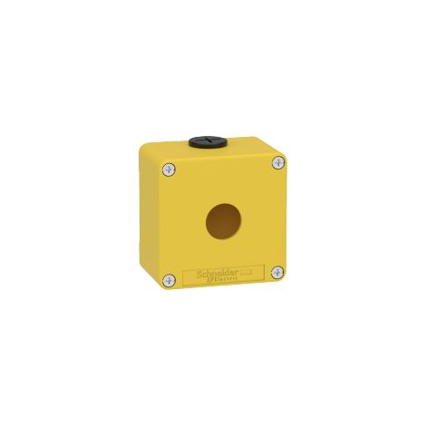 Pulsantiera gialla per arresto di emergenza M20 1 foro 22MM 80X80X51,5 UL CSA - XAPK1201