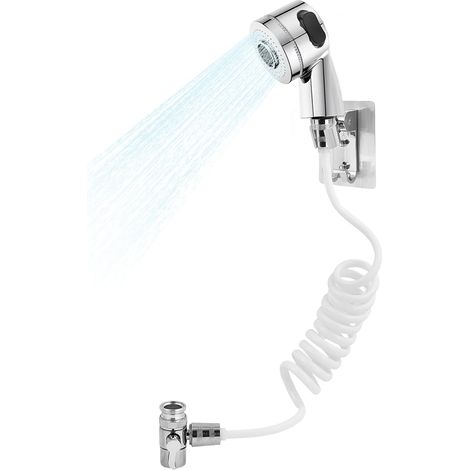 Hand Shower Head for Washbasin, Shower Head Set with Extendable Wall Mount Hose, Bathroom Faucet Extender, Washbasin for Washing Hair, Cleaning the Sink or Bathing Pets (1/5)