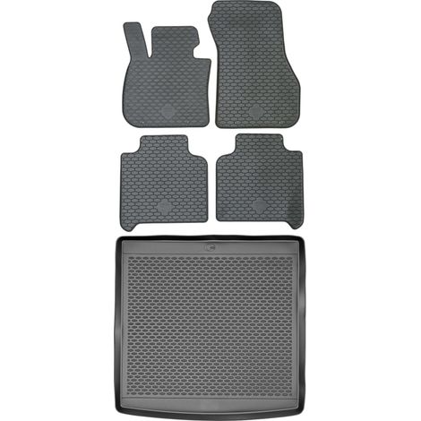 BMW Serie 2 F46 Gran Tourer de 2014 (JUEGO) - Alfombrillas de goma para coche + alfombrilla para maletero