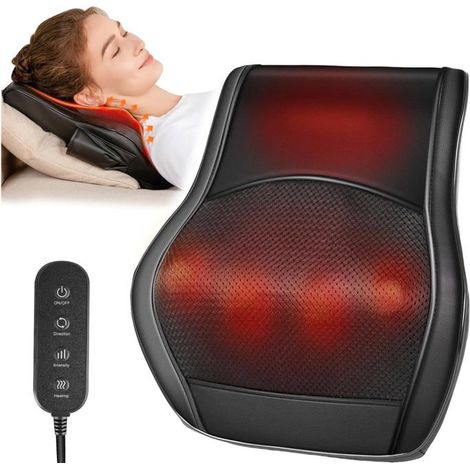 Filiyano-Appareil de massage pour la nuque et les cervicales, coussin de massage Shiatsu avec tête de massage rotative bidirectionnelle pour la nuque (1/5)