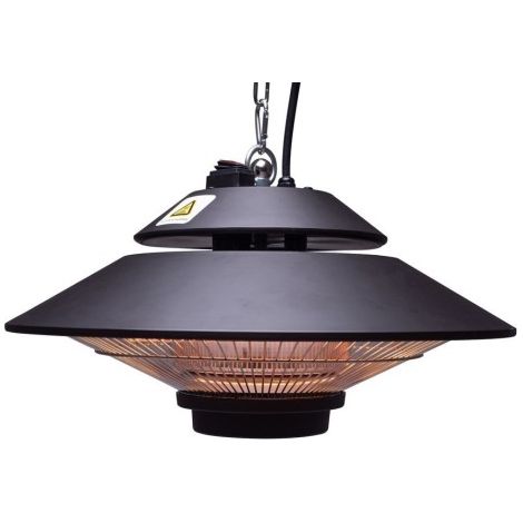 Calefactor Electrico 1500W IP34 Halogeno Terraz Con Mando Techo N