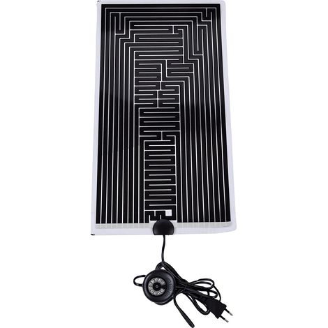 Tapis chauffant pour reptile contrôle de température 10 niveaux chauffage rapide tapis de terrarium pour gecko, serpent, tortue, grenouille, araignée 28W, 28 X 53 cm / 11 20.9 in prise EU (1/5)