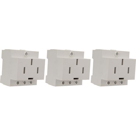 Prise programmable ignifuge, minuterie électrique 440VAC 30A, surcharge élevée, installation facile, lot de 3, interrupteur temporisé résistant à la chaleur (1/5)