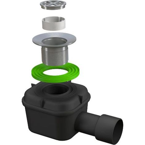 Pozzetto sifonato pvc mod. "splash" nero per piatti doccia flangia diam. 80 (1/3)