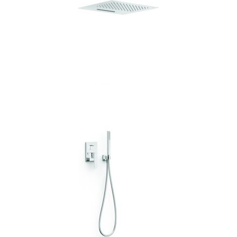 Kit mitigeur encastré 3 voies Rapid‑box pour douche Slim Chrome - TRES 20237302
