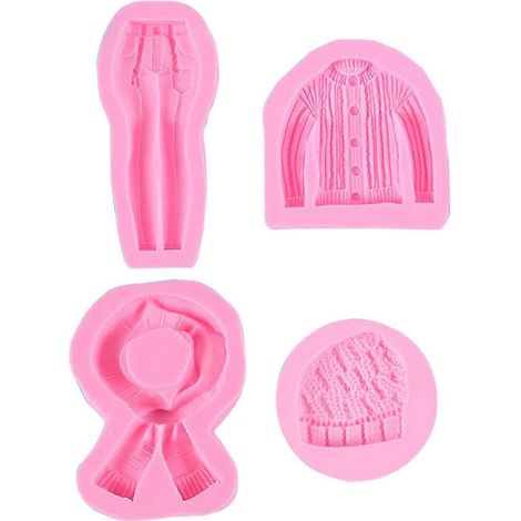 Moules en Silicone pour Savon DIY - Formes 3D Pull, Jeans, Chapeau et Bonbons Chocolat (1/4)